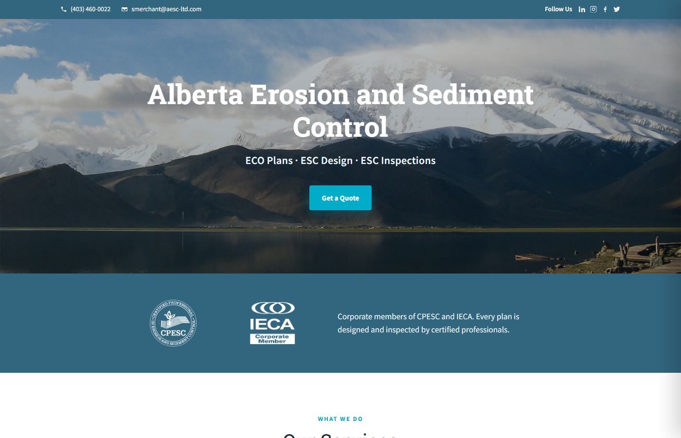 Ground works firm, customer portal behind it