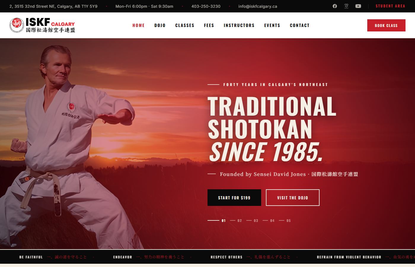 Karate school, 40 years old